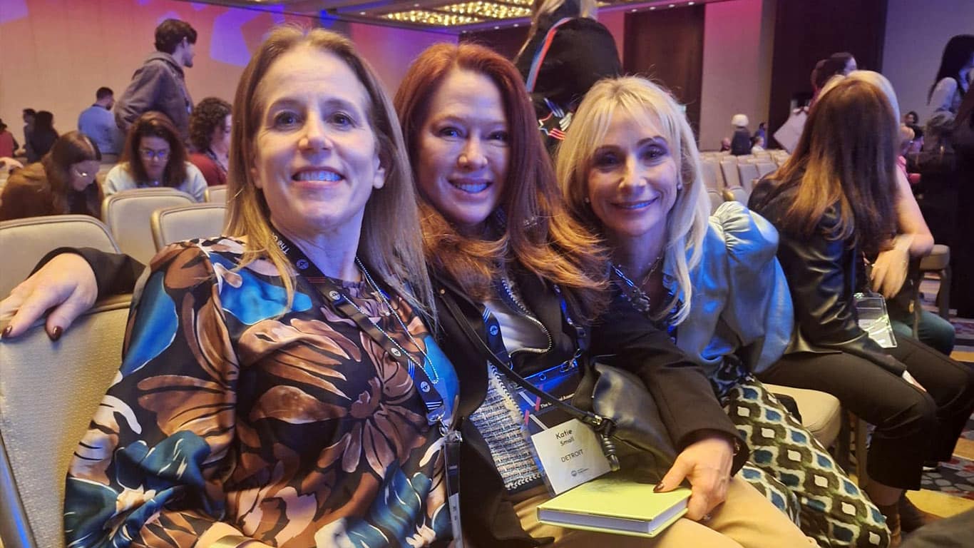 Pamela Azaria at the JFNA in DC with members of the Detroit Federation Katie Small and Jennifer Silverman